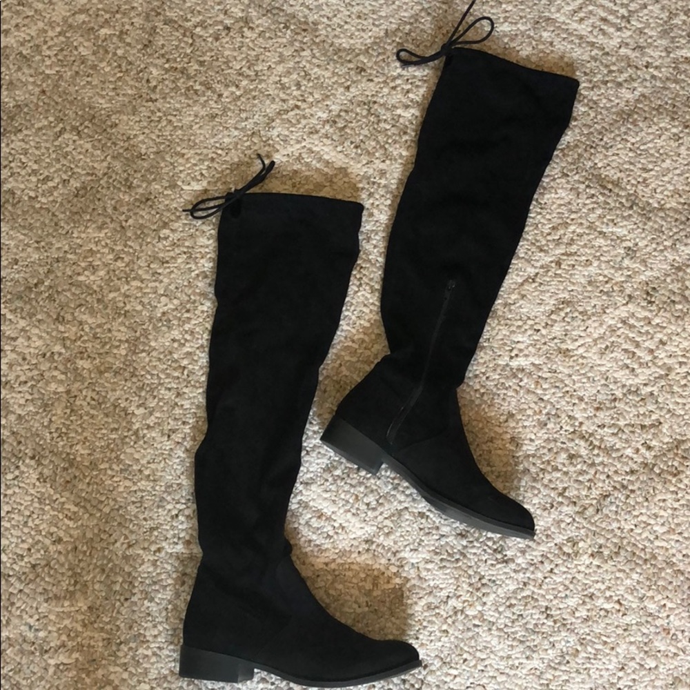 Black over the knee boots